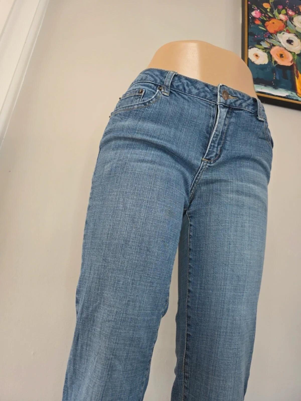 Garage Low Rise Straight Vintage Y2K Jeans UK Size 10 Tall