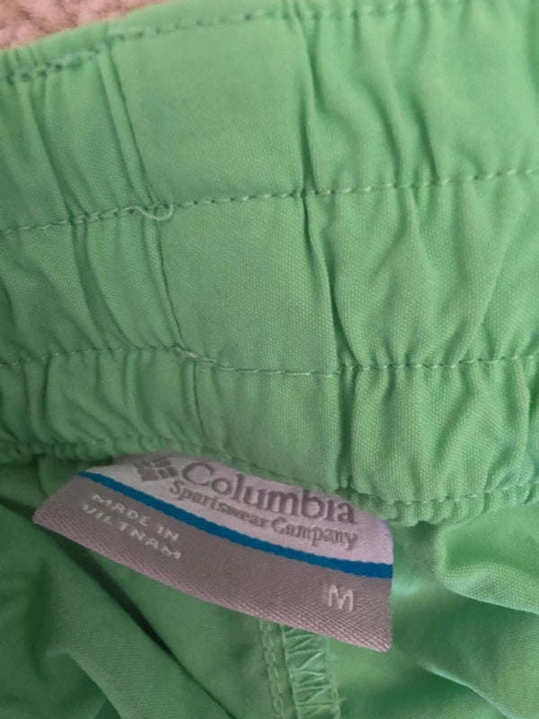 Columbia Neon Green Running Sports Shorts UK Size 8/10