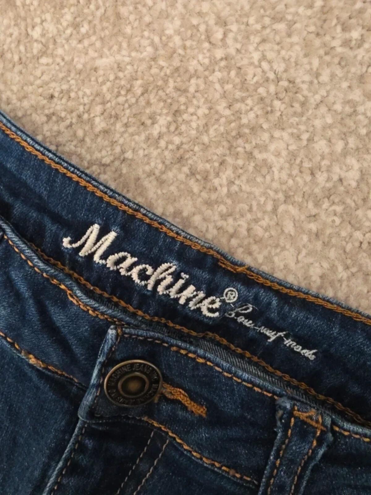 Machine Mid Rise Skinny Vintage Y2K Ripped Embroidered Jeans UK Size 10