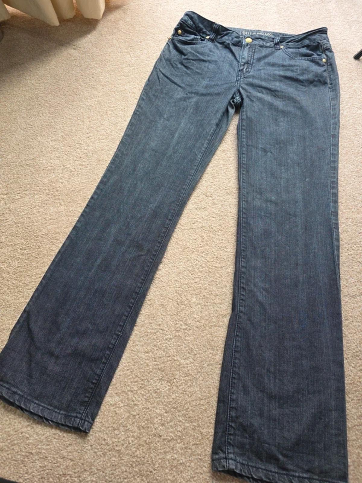 Vintage Y2K Della Palma Mid Rise Straight Jeans UK Size 16 Tall