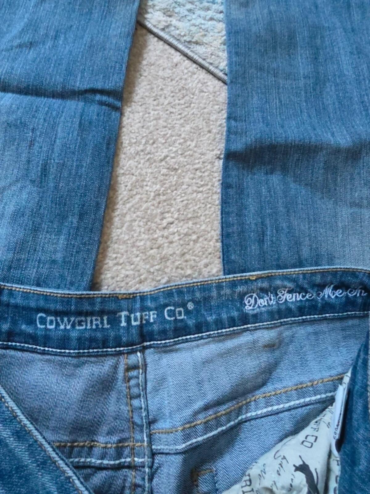 Cowgirl Tuff Mid Rise Relaxed Bootcut Jeans UK Size 10 Tall
