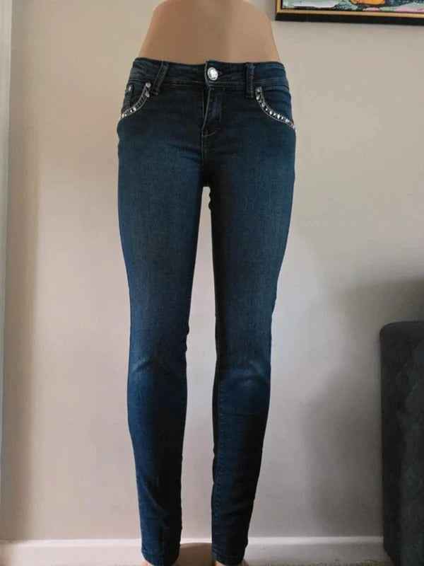 Saza Low Rise Skinny Vintage Y2K Jeans UK Size 6