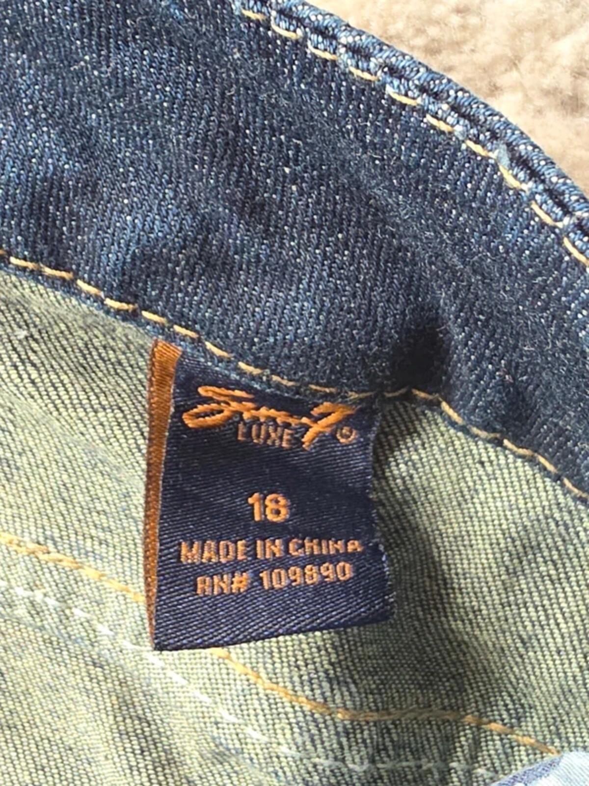 Seven7 Luxe Mid Rise Straight Vintage Y2K Jeans UK Size 18 Petite