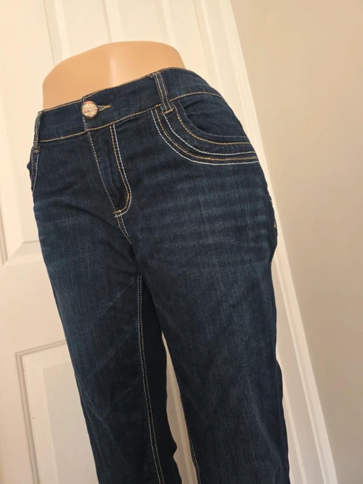 Seven7 Luxe Mid Rise Straight Vintage Y2K Jeans UK Size 18 Petite