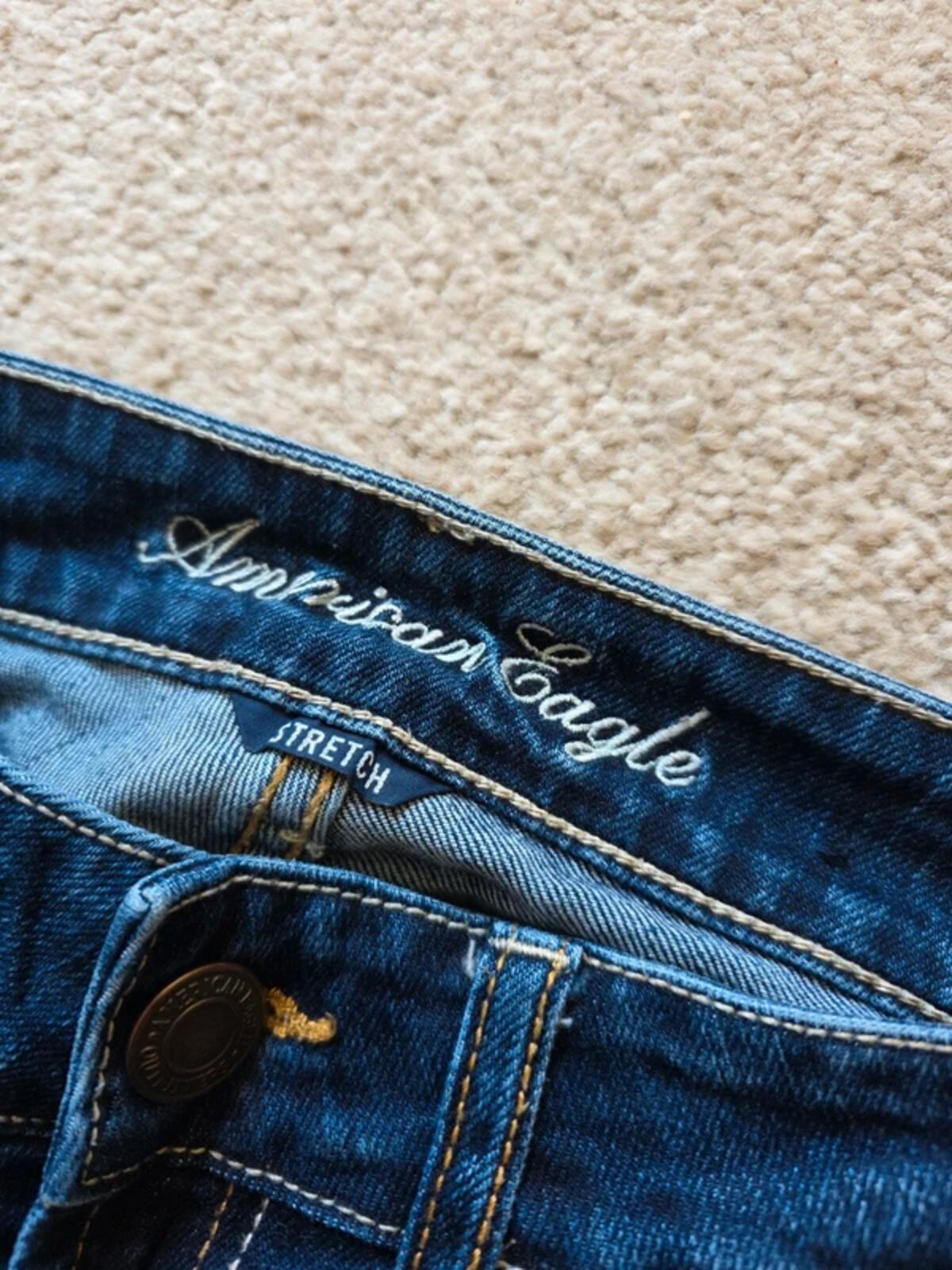 Vintage Y2K American Eagle Ultra Low Rise Petite Bootcut Jeans UK Size 6