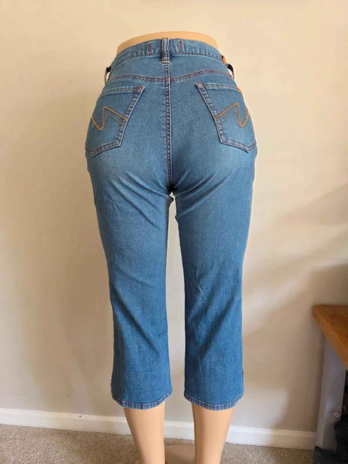 Vintage Y2K Antique Jeans High Rise Cropped Jeans UK Size 12
