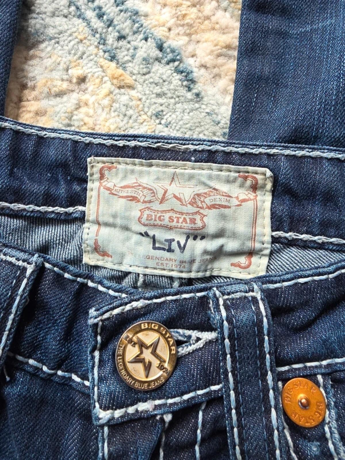 Big Star Vintage Y2K Ultra Low Rise Bootcut Jeans UK Size 4