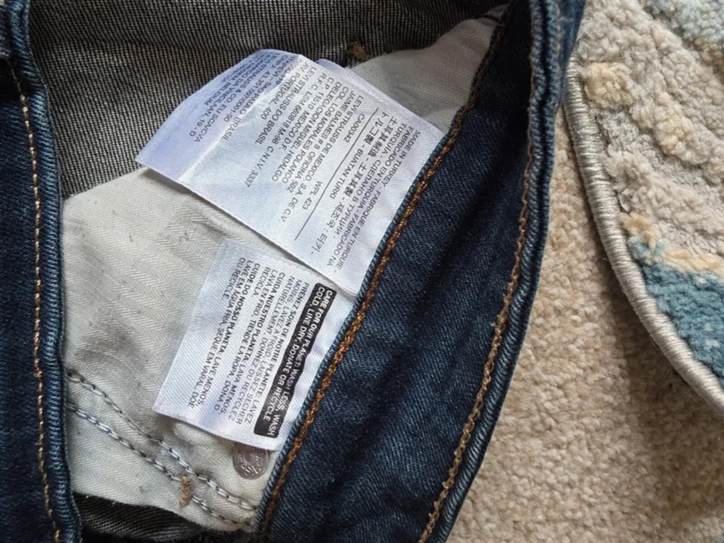 Levi's Denizen Low Rise Skinny Vintage Y2K Jeans UK Size 8