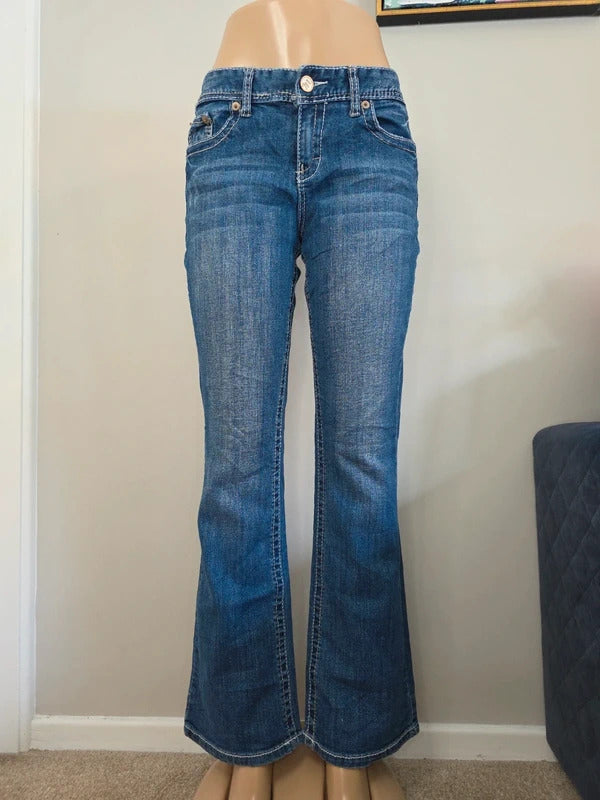 Maurices Mid Rise Loose Bootcut Vintage Y2K Jeans UK Size 8/10