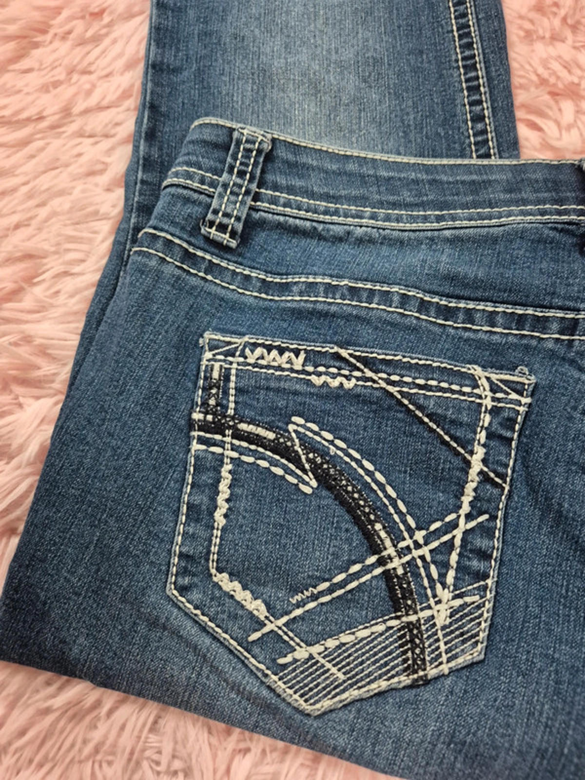 Vintage Y2K Love Indigo Mid Rise Bootcut Jeans UK size 12