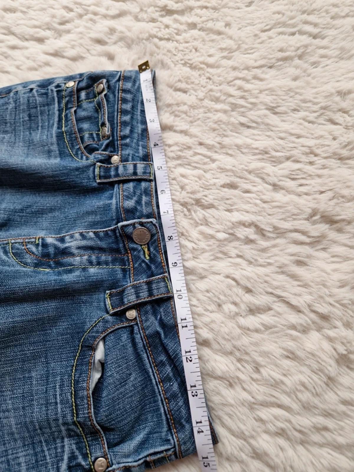 Y2K "Younique Jeans" Ultra Low Rise Bootcut Indie Grunge Festival Denim UK 8 Petite