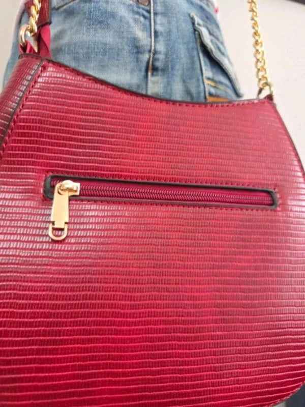 Vintage Y2K Burgundy Studded Shoulder Bag Crossbody Bag