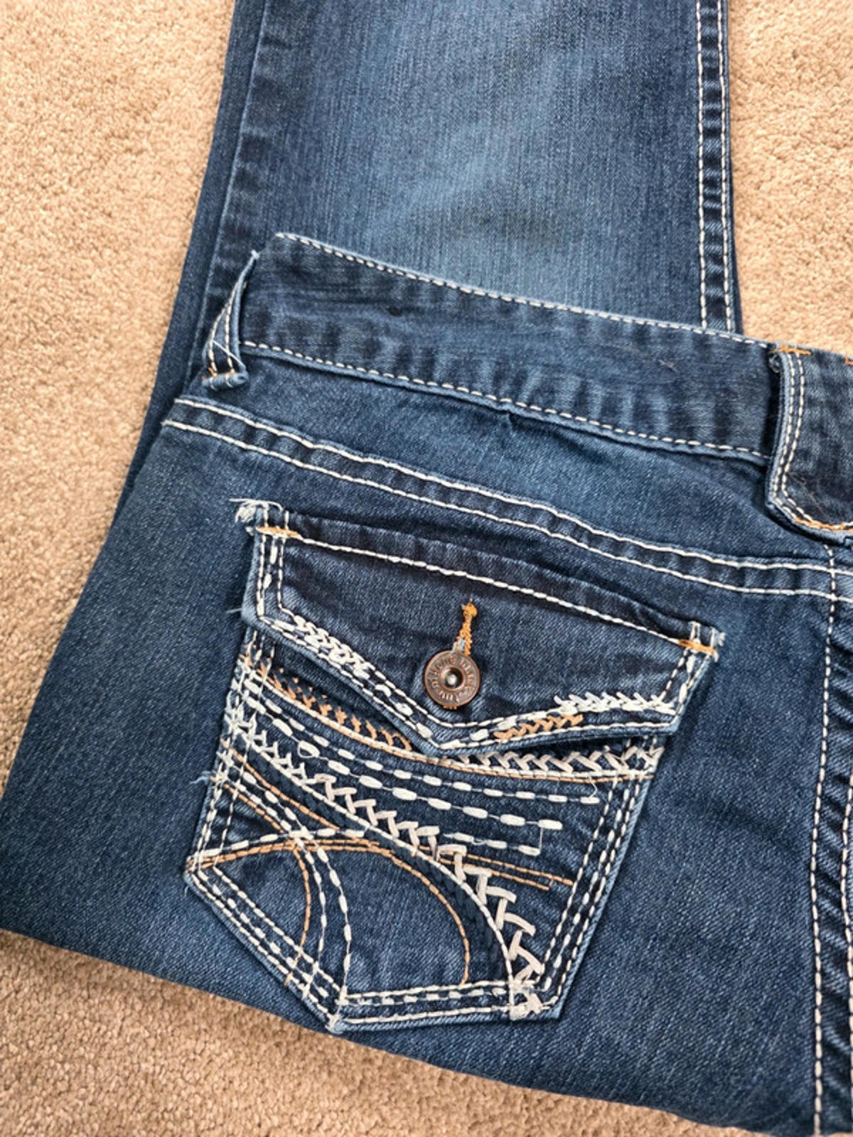 Vintage Y2K Twentyone Black Low Rise Bootcut Jeans UK Size 12