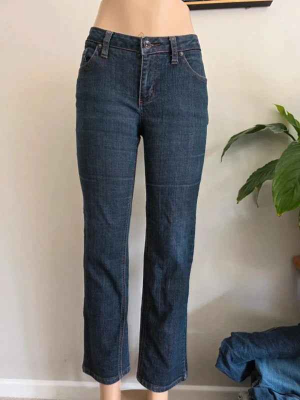Vintage Y2K St. John’s Bay Mid Rise Straight Jeans UK Size 12 Petite