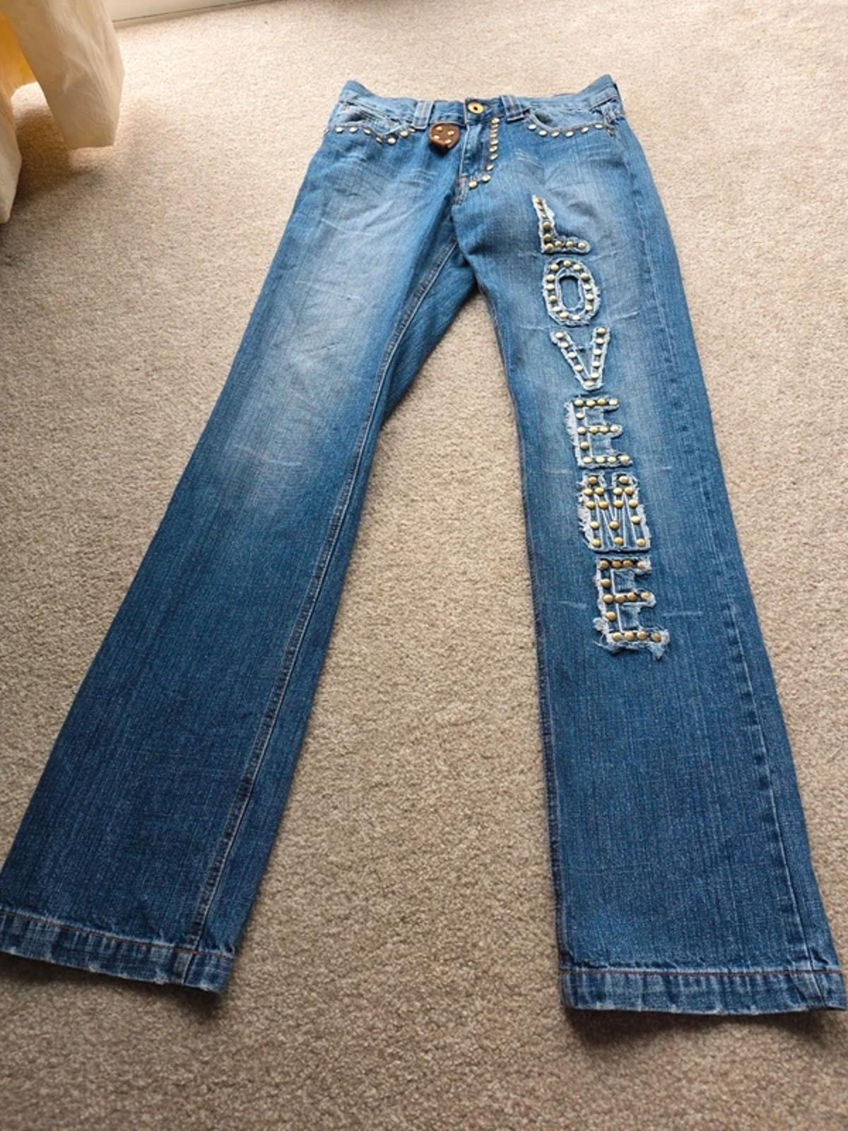 Y2K La Virtu Mid Rise Bootcut Jeans UK Size 10 Tall