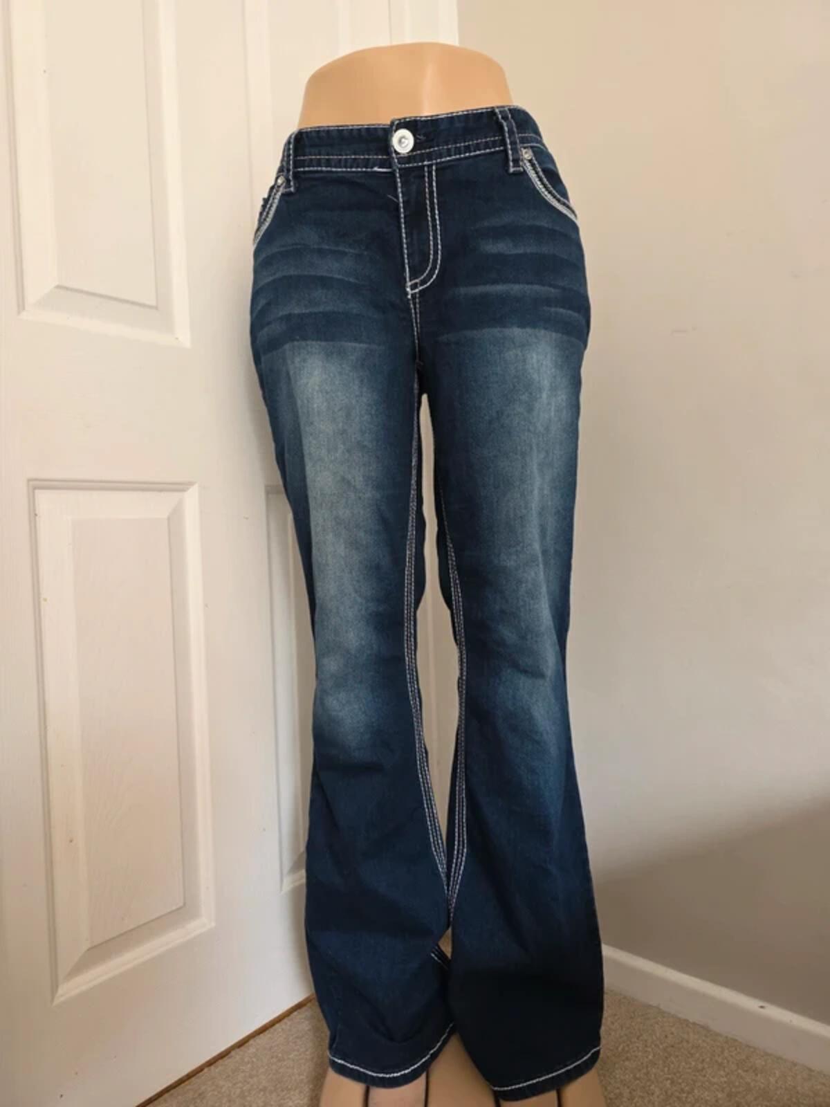 Maurices Mid Rise Bootcut Vintage Y2K Jeans UK Size 20 Tall