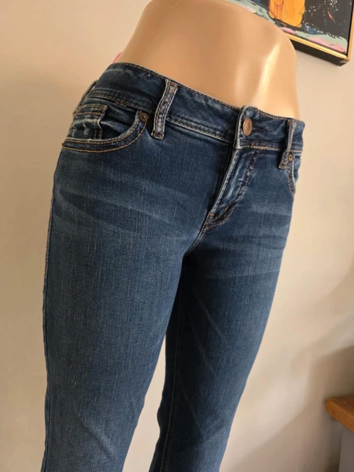 Vintage Y2K Silver Jeans Mid Rise Bootcut Jeans UK Size 12