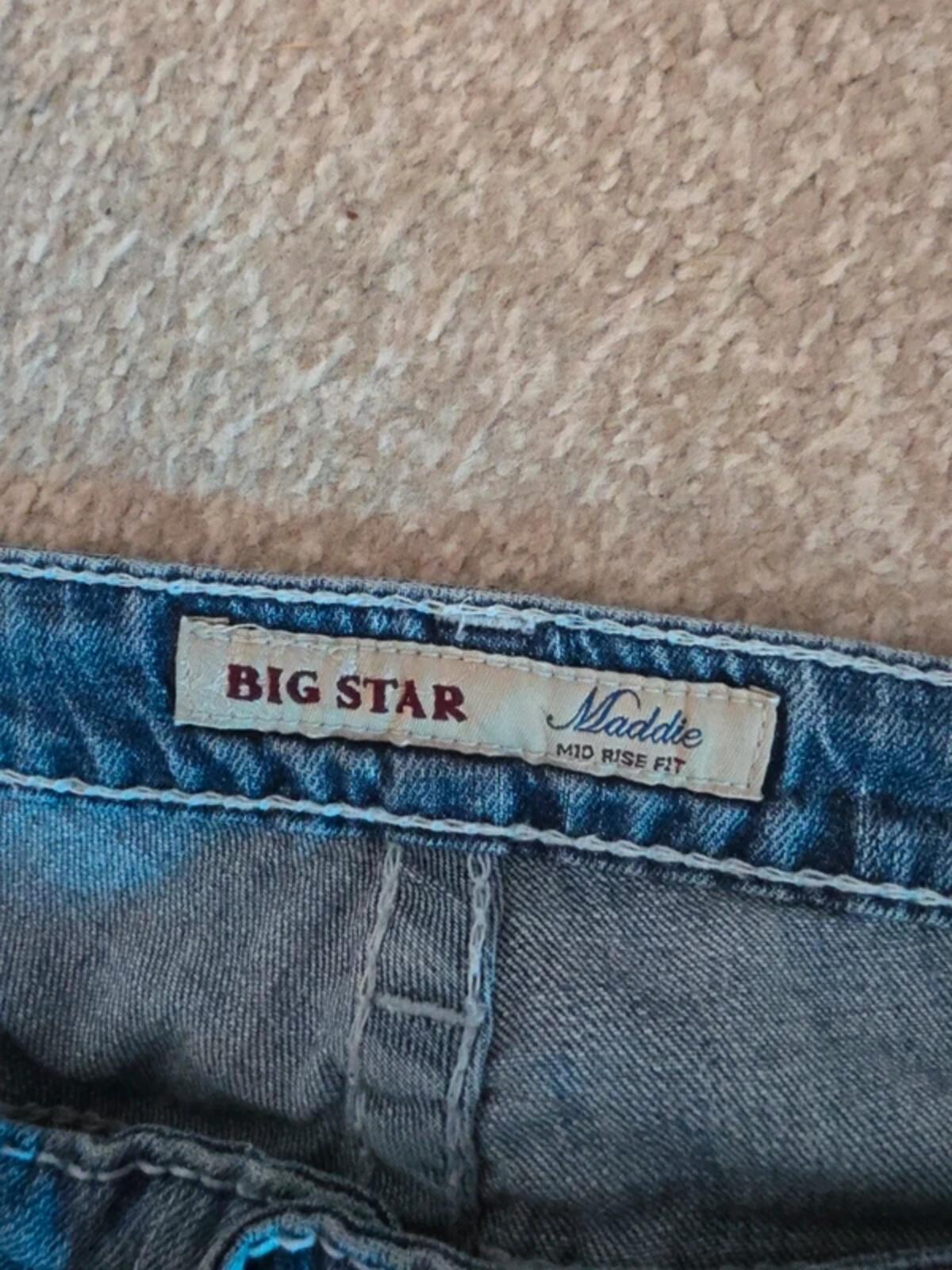 Big Star Mid Rise Bootcut Vintage Y2K Jeans UK Size 16