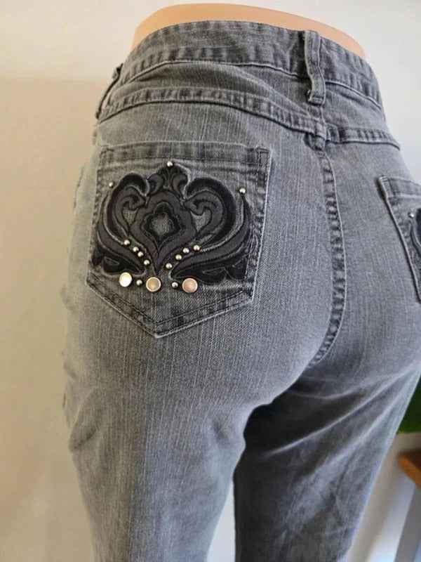 Vintage Y2K Style & Co Mid Rise Bootcut Jeans UK Size 12/14 Petite