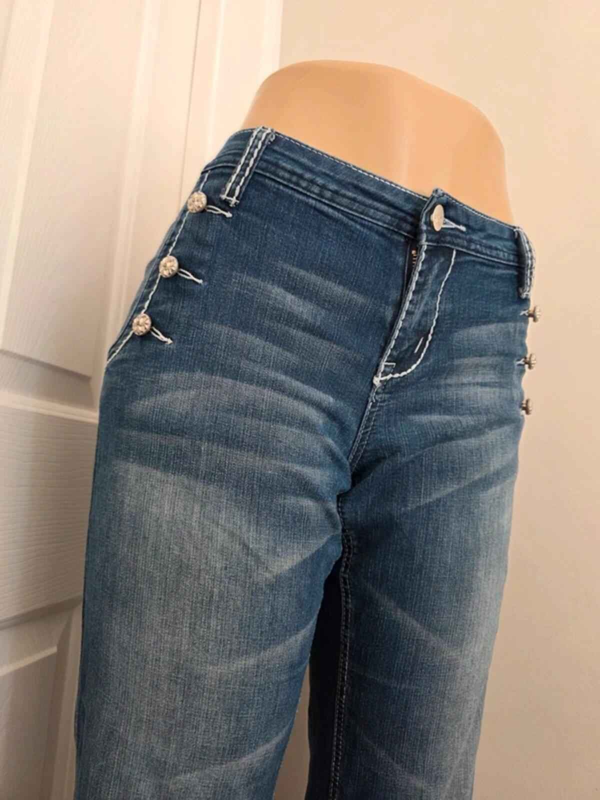 Luxury Blues Mid Rise Bootcut Vintage Y2K Jeans UK Size 12