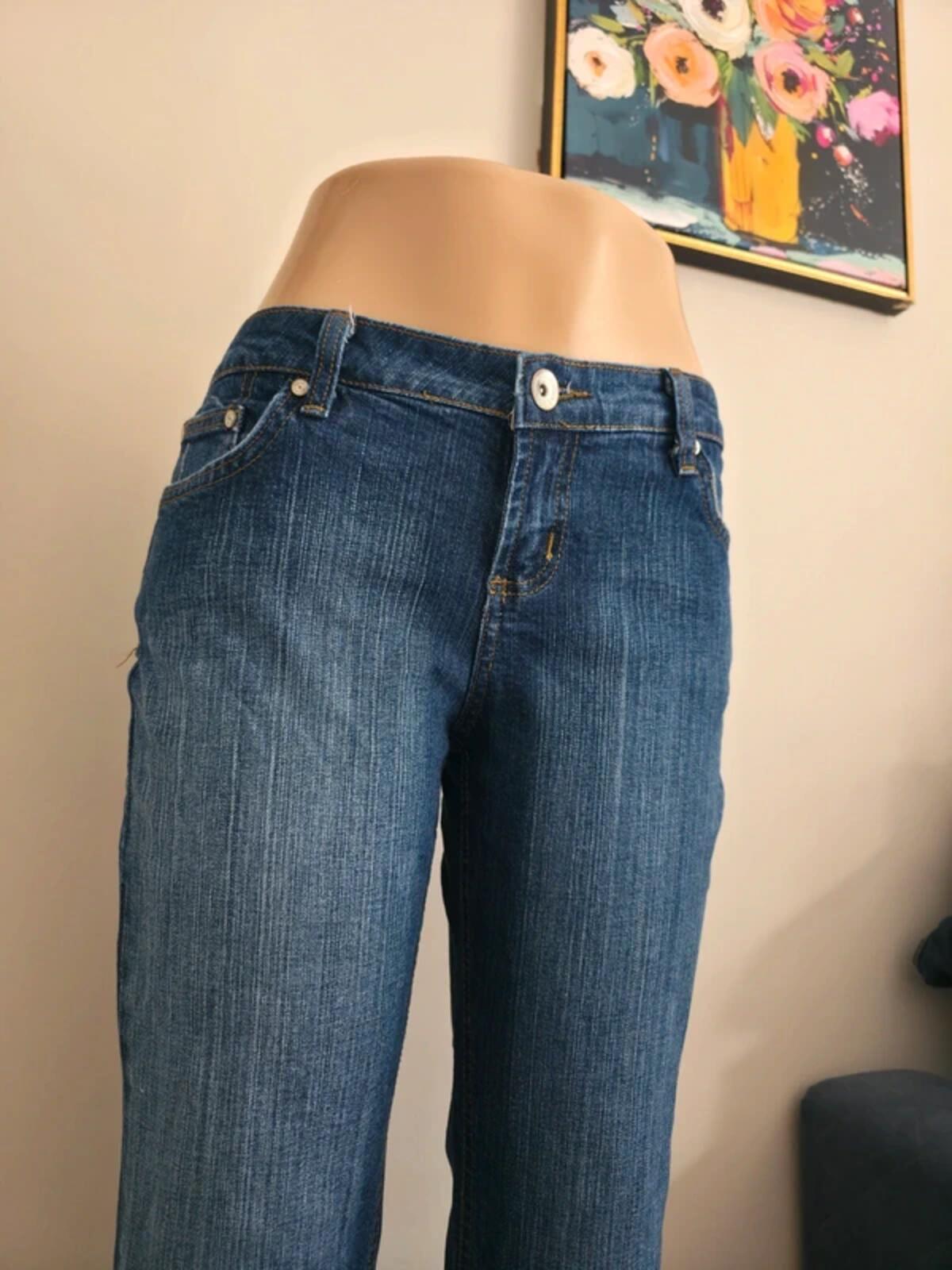 L.e.i Low Rise Relaxed Flared Vintage Y2K Jeans UK Size 12/14