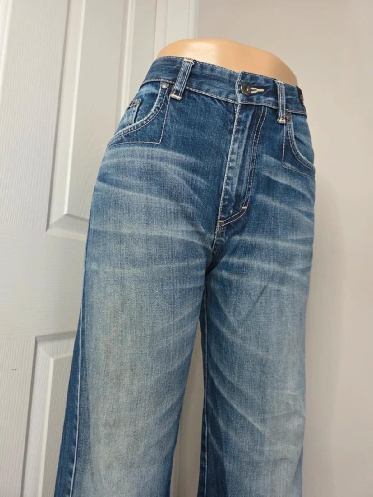 Calvin Klein Mid Rise Relaxed Wide Leg Jeans UK Size 10 Petite