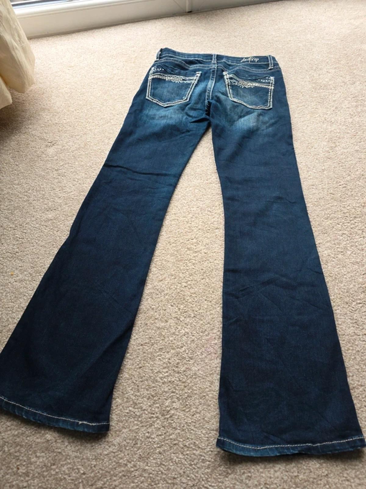 Vintage Y2K Daytrip Ultra Low Rise Bootcut Jeans UK Size 8 Petite
