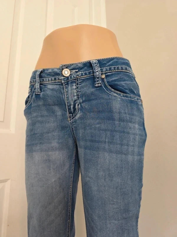 Hydraulic Low Rise Skinny Vintage Y2K Jeans UK Size 10