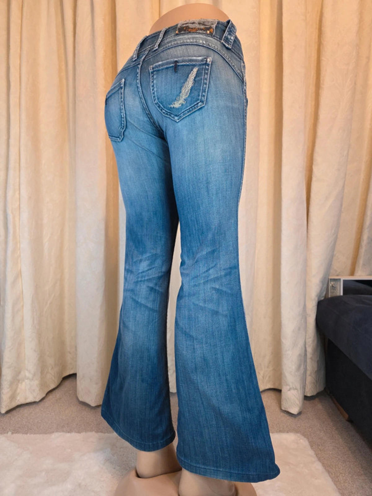 Vintage Y2K Pepe Jeans Low Rise Flared Jeans UK Size 12