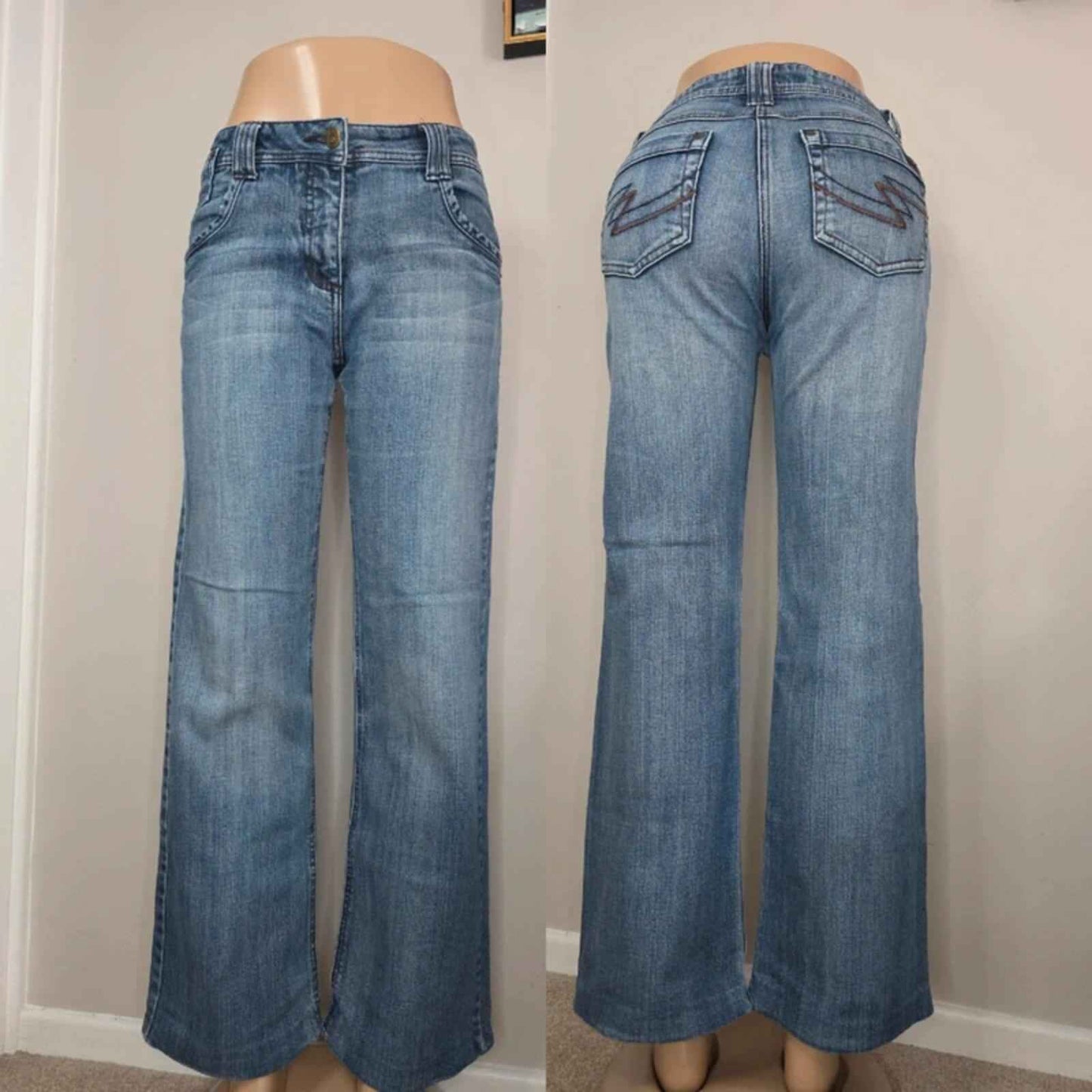 Cecil Mid Rise Relaxed Bootcut Jeans UK Size 8/10 Petite