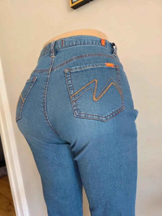 Vintage Y2K Antique Jeans High Rise Cropped Jeans UK Size 12