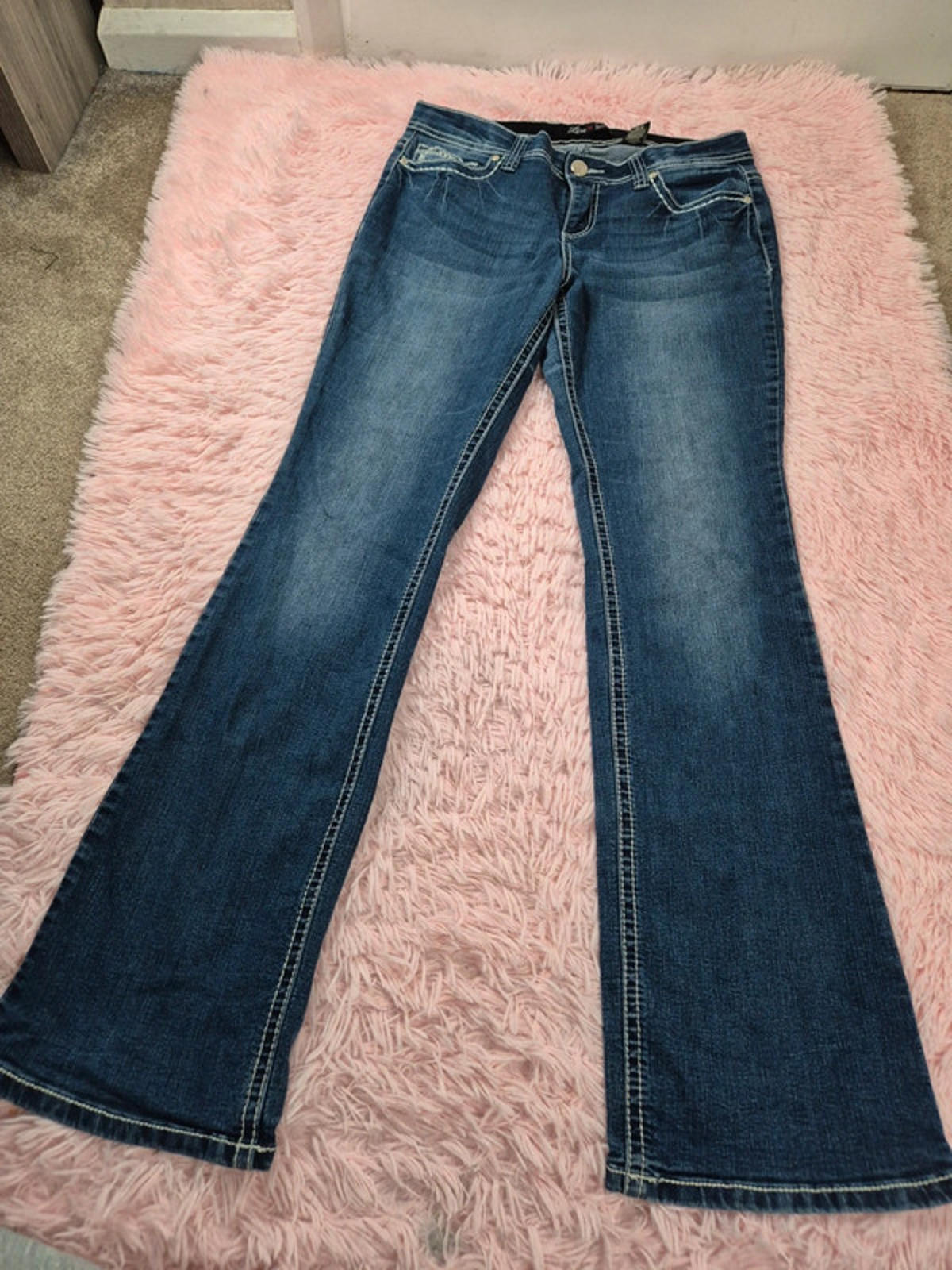 Vintage Y2K Love Indigo Mid Rise Bootcut Jeans UK size 12