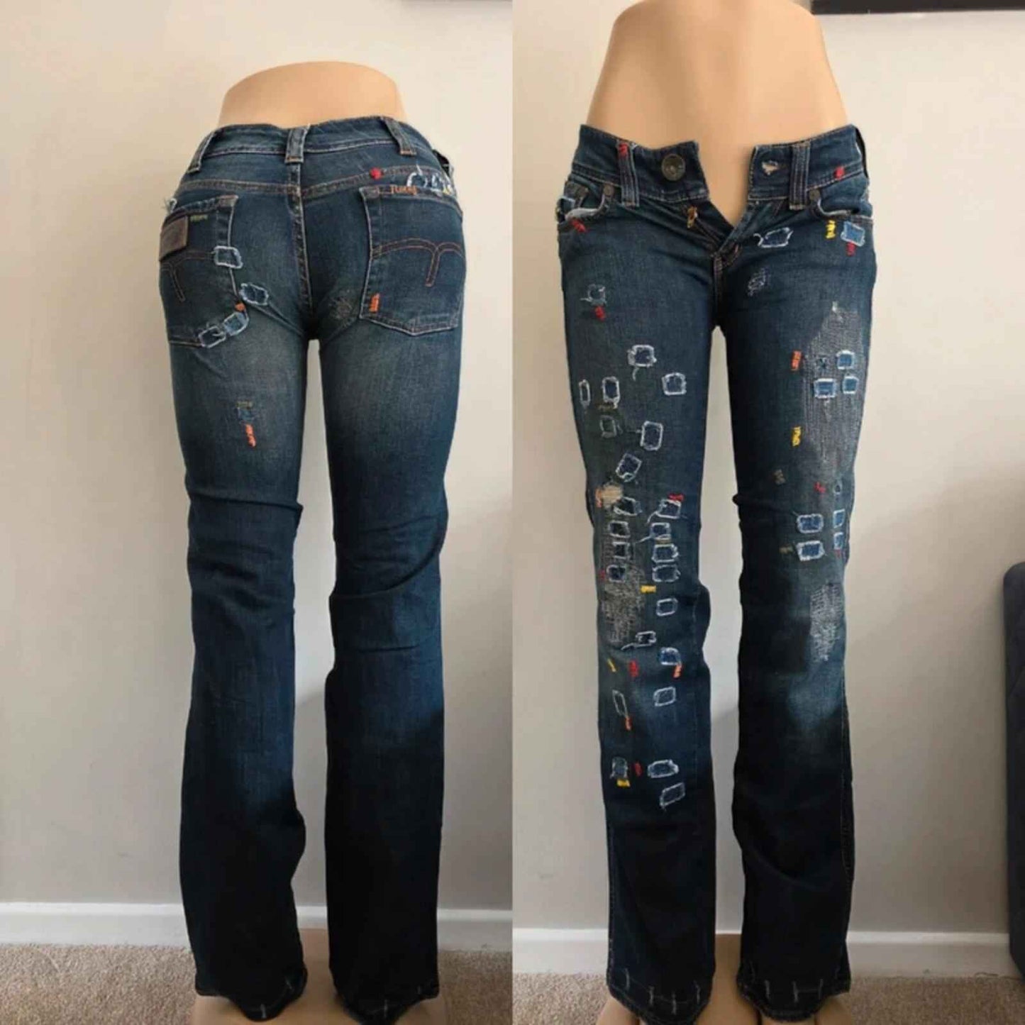 Lois Low Rise Straight Vintage Y2K Jeans UK Size 4/6 Tall