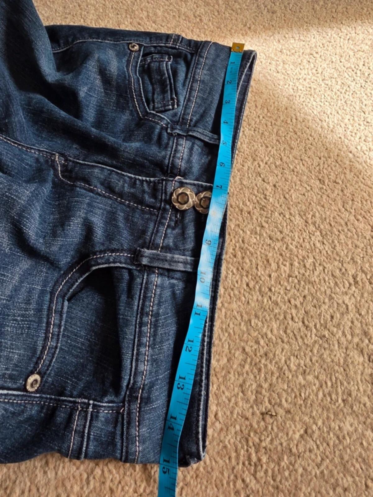 Vintage Y2K Artisan Crafted Mid Rise Bootcut Jeans UK Size 8/10 Petite