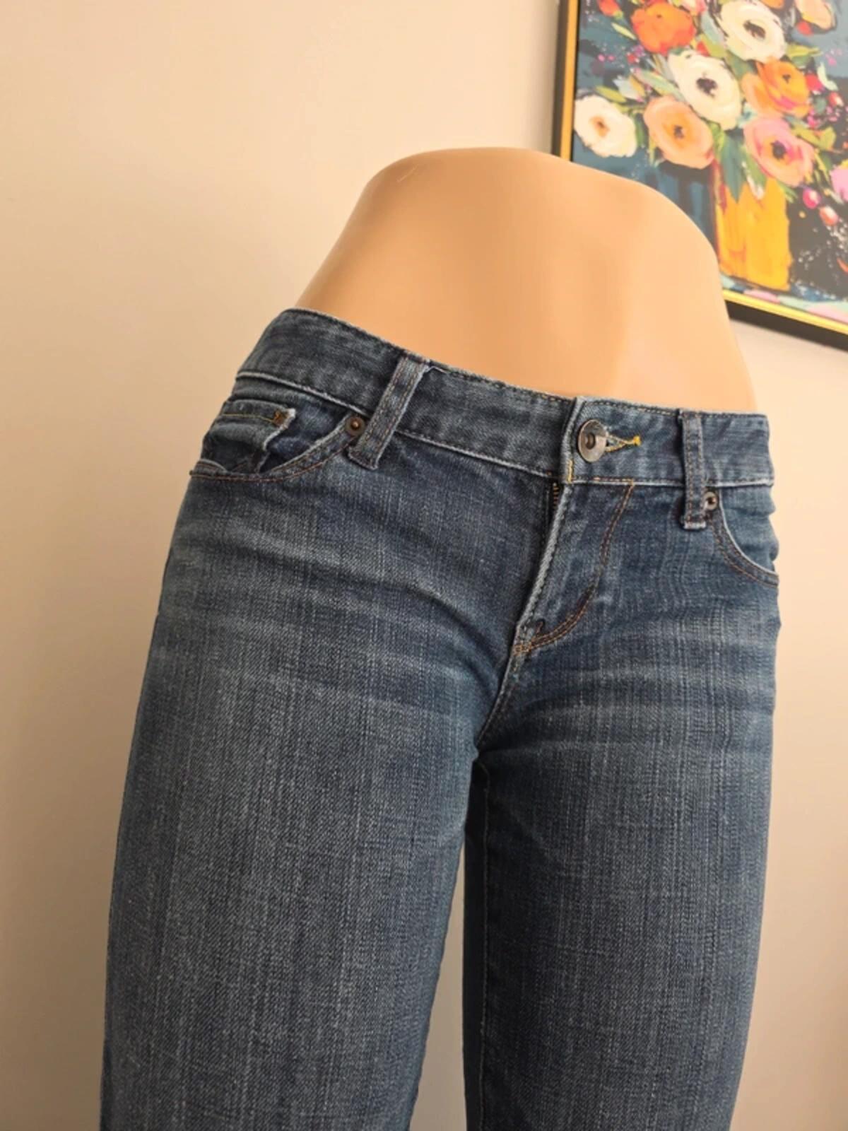 X2 Low Rise Ultra Bootcut Vintage Y2K Jeans UK Size 6 Petite