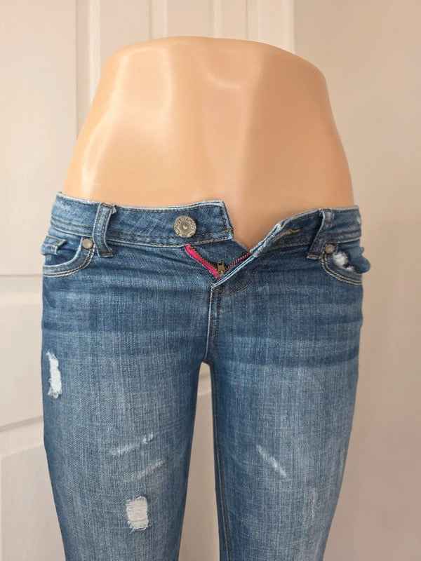 Almost Famous Ultra Low Rise Bootcut Vintage Y2K Jeans UK Size 6