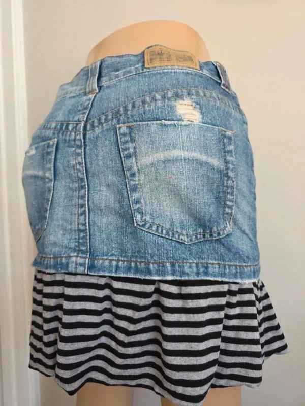 Terranova Vintage Y2K Low Rise Denim Mini Skirt UK Size 8/10