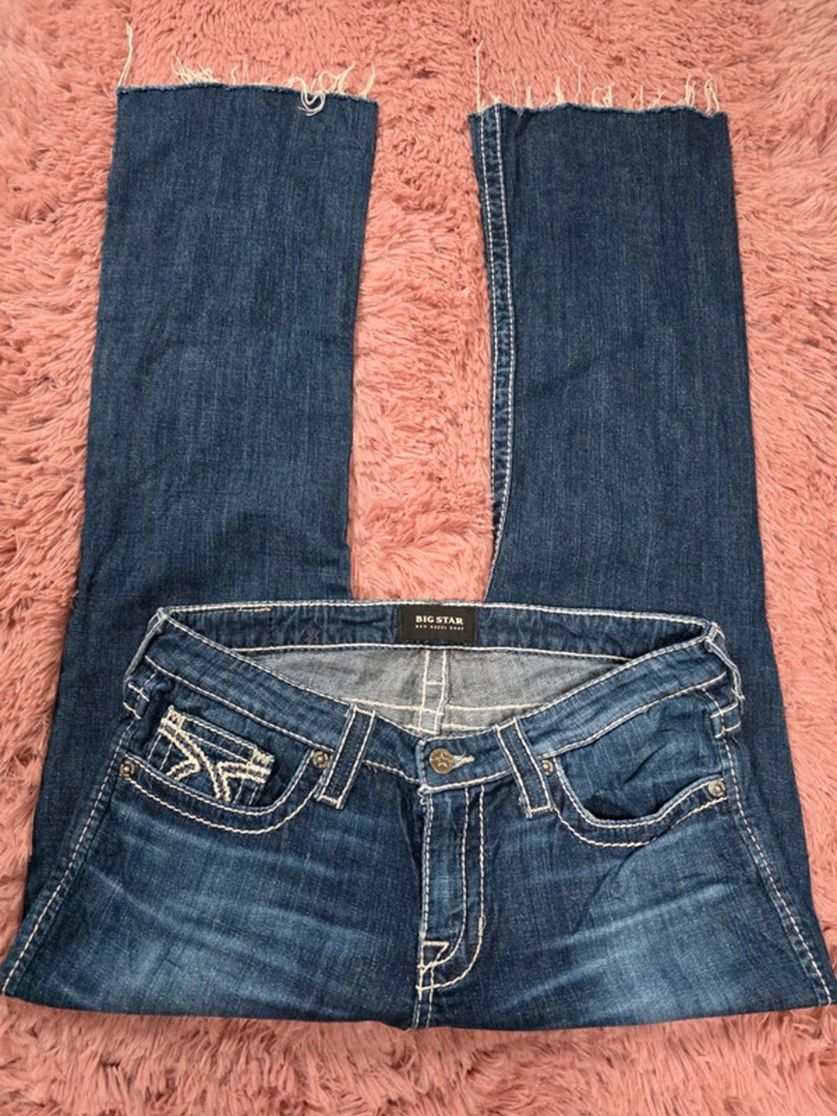 Vintage Y2K Big Star New Hazel Boot Low Rise Bootcut Jeans UK size 12 Petite