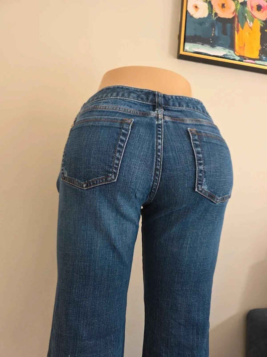 Vintage Y2K Banana Republic Low Rise Bootcut Jeans UK Size 8 Petite