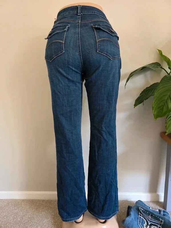Vintage Y2K Lee Mid Rise Bootcut Jeans UK Size 12