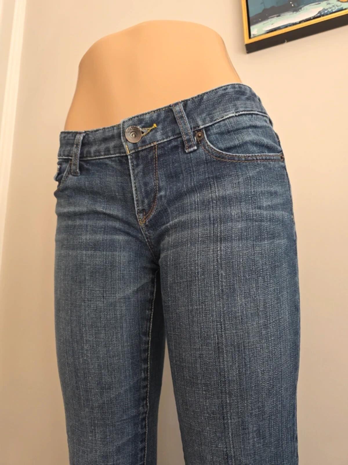 X2 Low Rise Ultra Bootcut Vintage Y2K Jeans UK Size 6 Petite