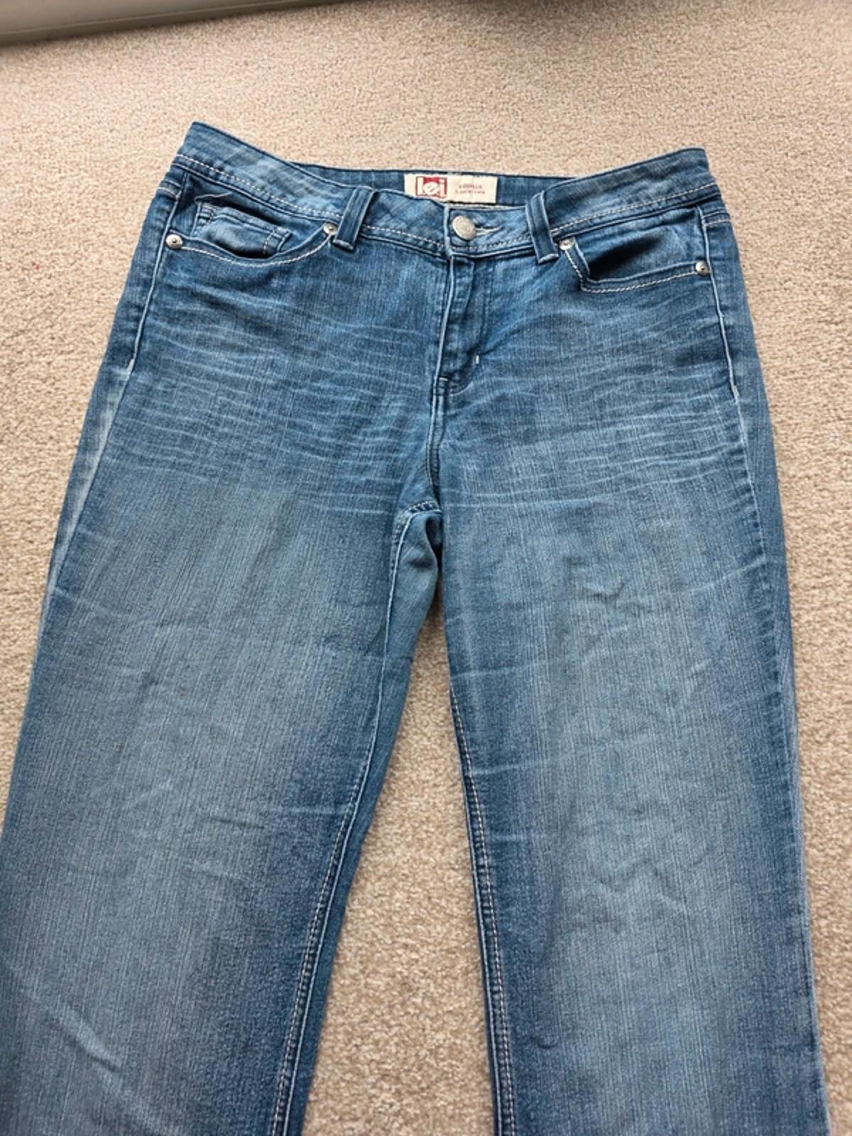 Vintage Y2K Lei Hipster Flare Jeans UK Size 14 Tall