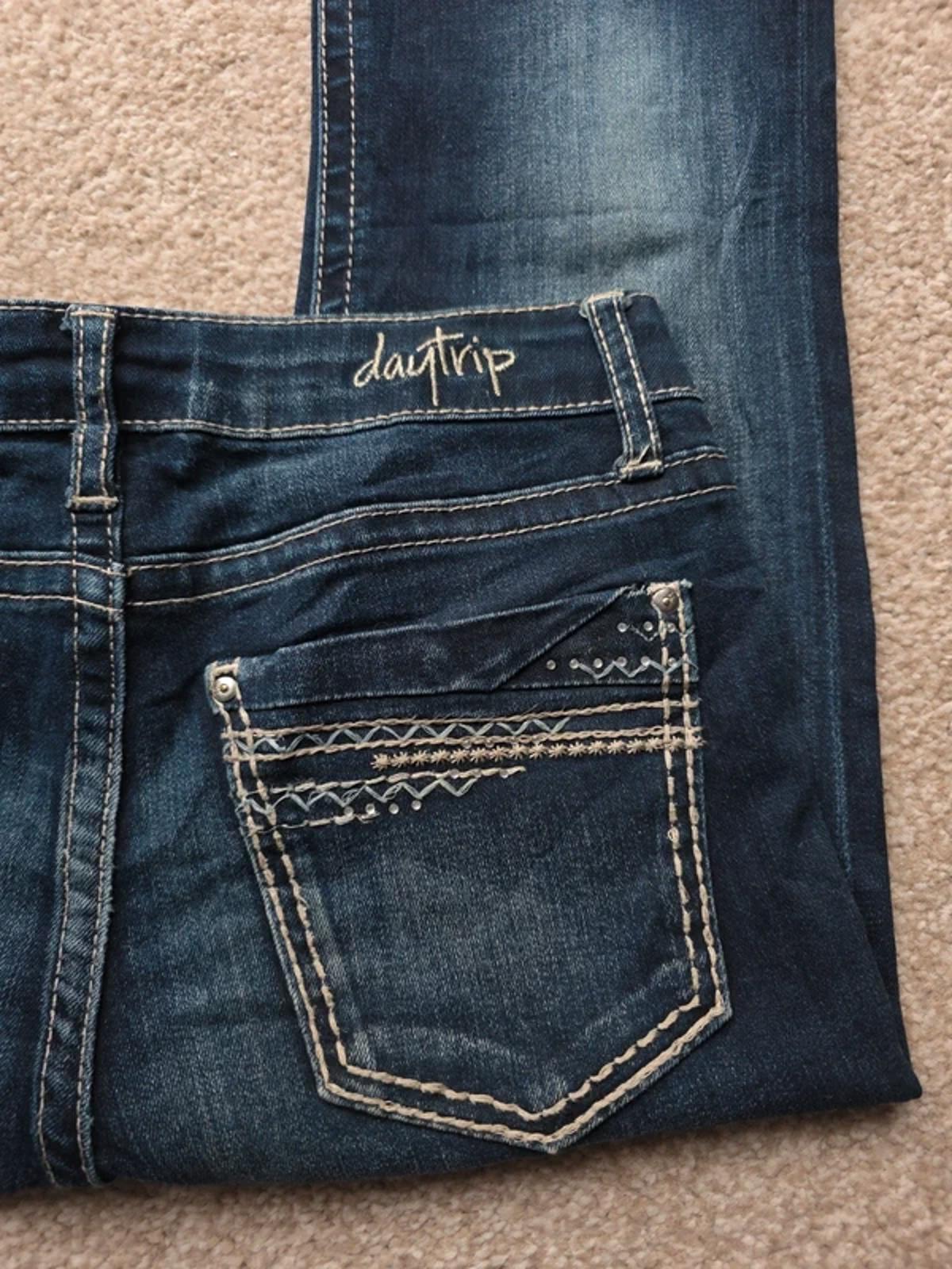Vintage Y2K Daytrip Ultra Low Rise Bootcut Jeans UK Size 8 Petite