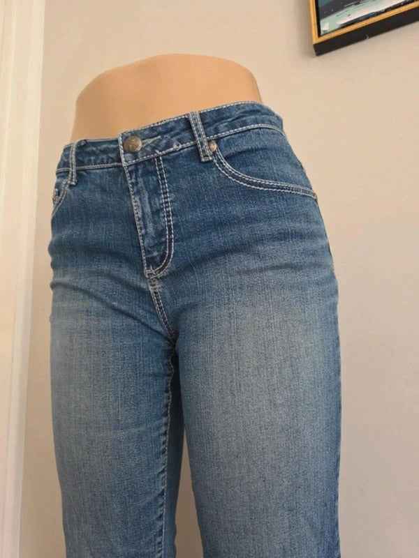 Luxe Mid Rise Bootcut Vintage Y2K Jeans UK Size 8 Petite