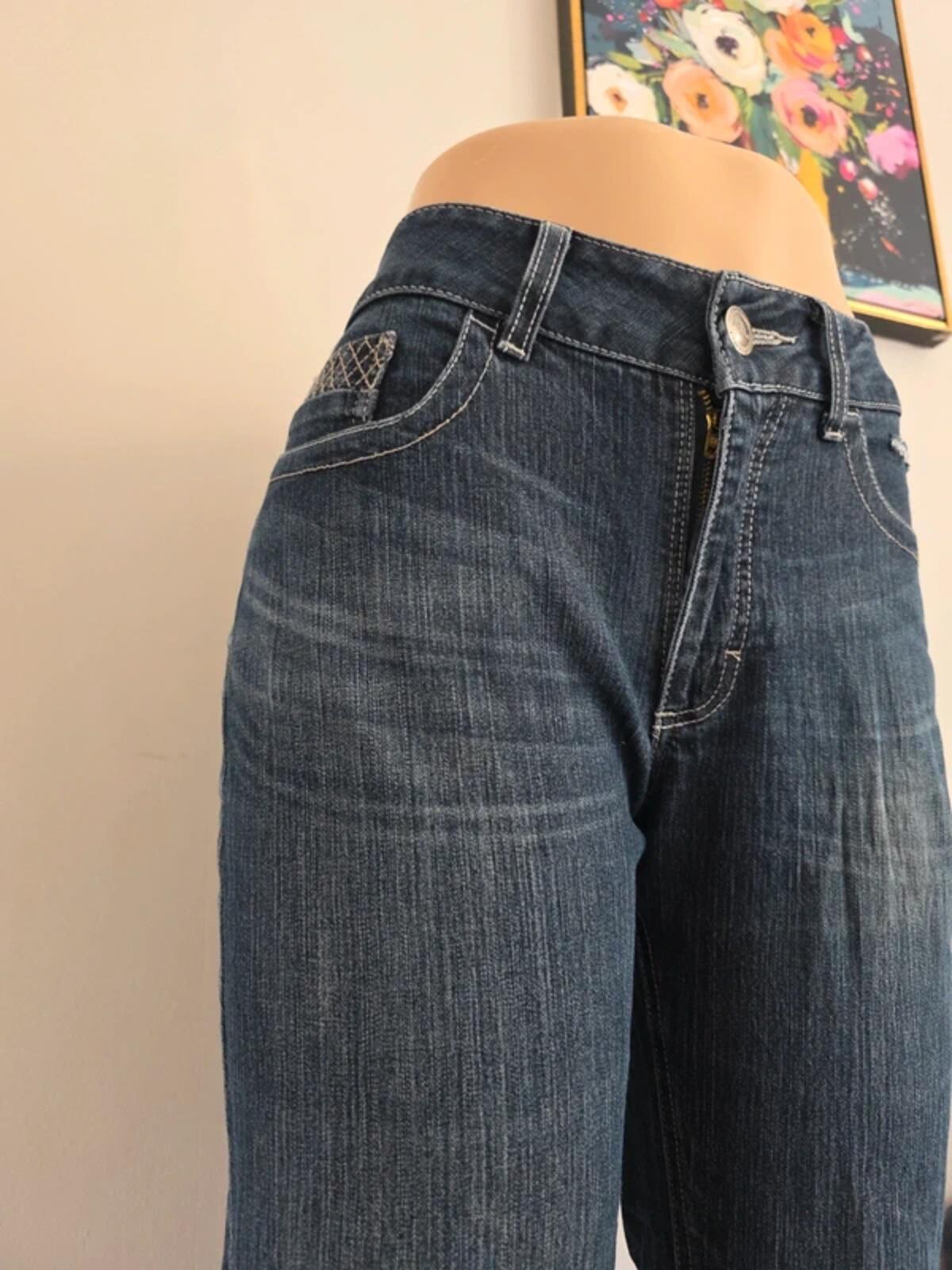 Lee Mid Rise Bootcut Vintage Y2K Jeans UK Size 12 Tall