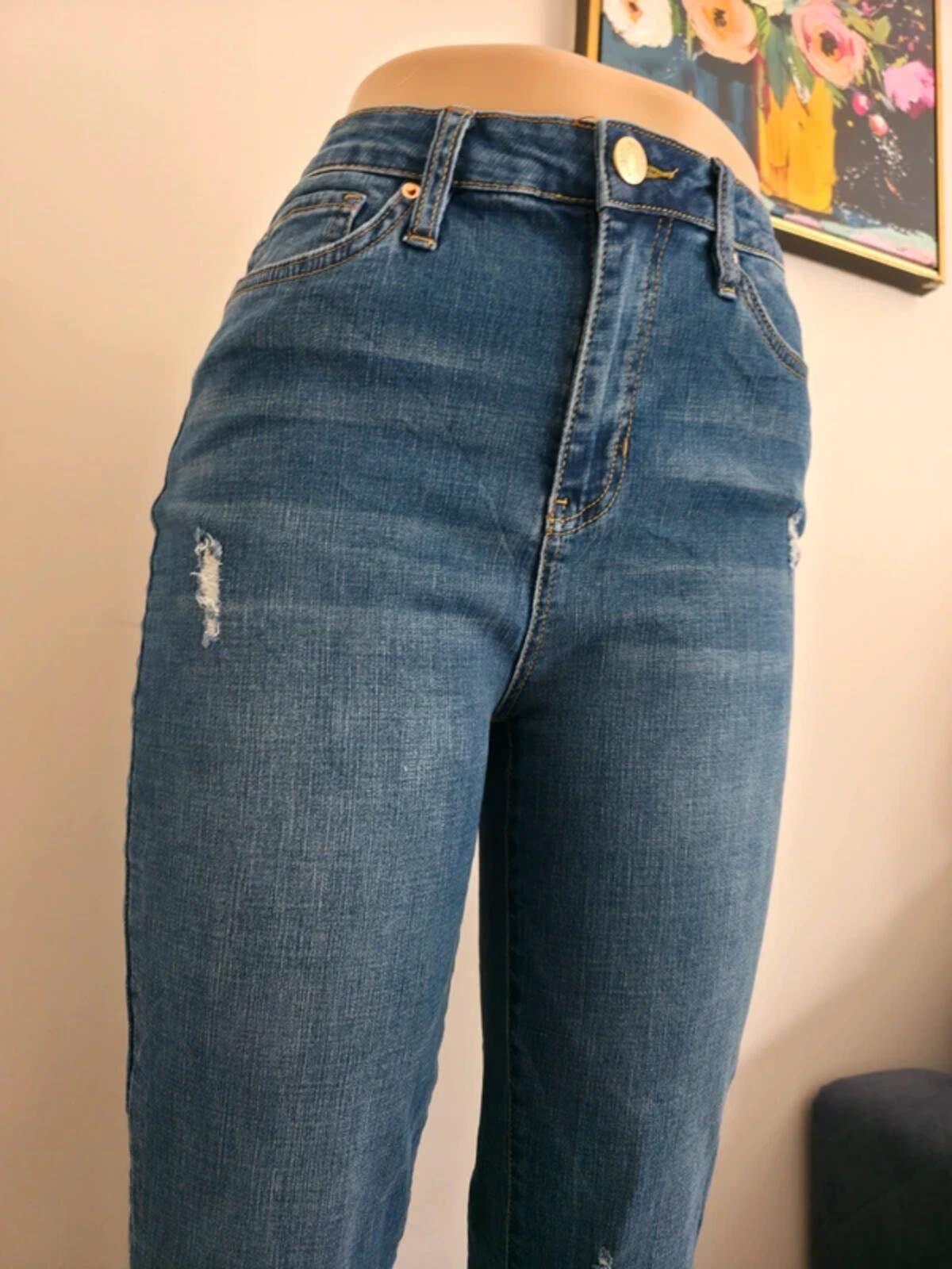 YMI High Rise Flared Vintage Y2K Jeans UK Size 8 Tall