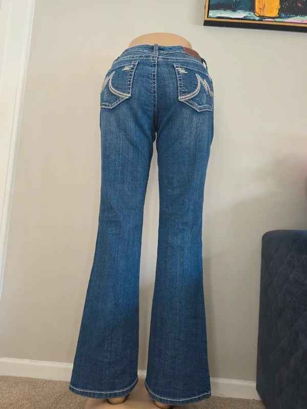 Maurices Mid Rise Loose Bootcut Vintage Y2K Jeans UK Size 8/10