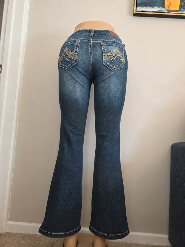Maurices Low Rise Bootcut Vintage Y2K Jeans UK Size 6/8 Petite