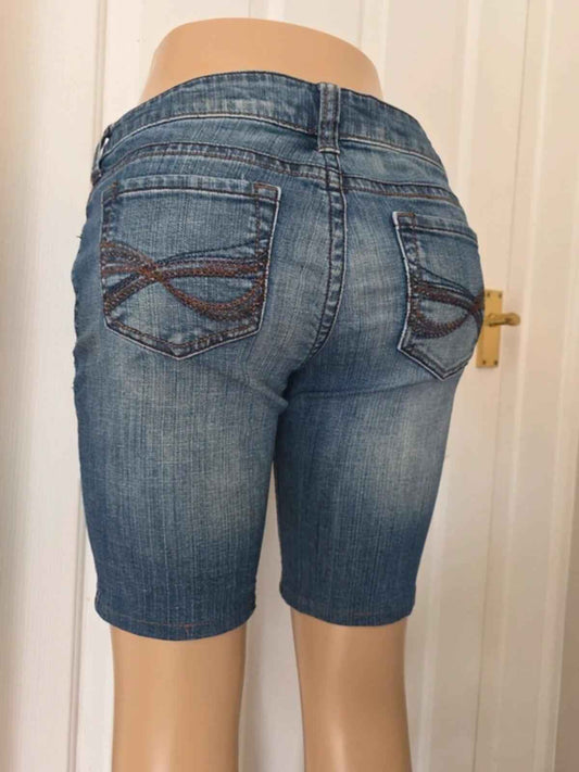 Refuge Low Rise Denim Vintage Y2K Jeans Shorts UK Size 10