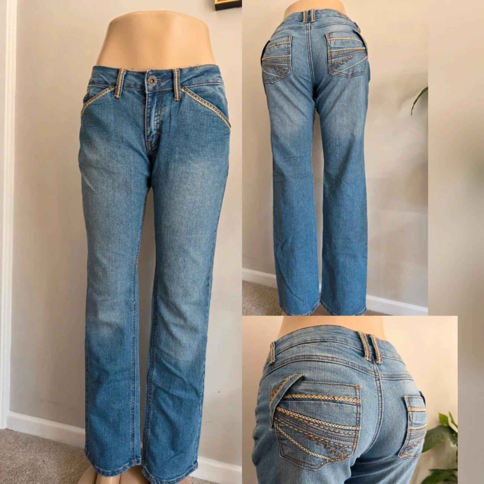 Vintage Y2K Wam Low Rise Slight Bootcut Jeans UK Size 12